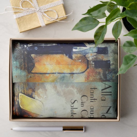 Weefselpapier voor wijn en kaas tissuepapier (Geschenk)