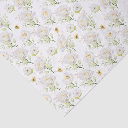 Weefselpapier voor witte rozen tissuepapier (Detail)