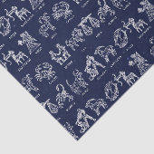 Weefselpapier voor Zodiac Sign (Blauw) Tissuepapier (Detail)