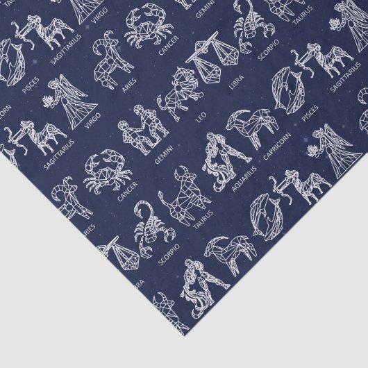 Weefselpapier voor Zodiac Sign (Blauw) Tissuepapier (Detail)