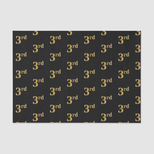 Weefselpapier voor zwarte, Faux Gold 3de (derde) g Tissuepapier (Voorkant)