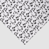 Weefselpapier voor zwarte Muzieknoten Tissuepapier (Detail)