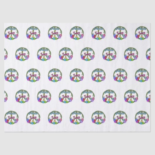 Weefselpapier - Vrede & Liefde Tissuepapier (Voorkant)