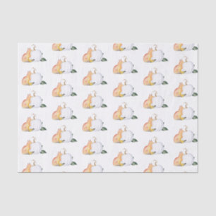 Weefselpapier Waterverf Herfst Woodland Pattern Tissuepapier