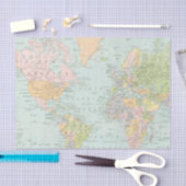 Weefselpapier wereldkaart tissuepapier (Craft)