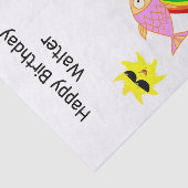 Weefselpapier Whale Sun Visregenboog Tissuepapier (Detail)