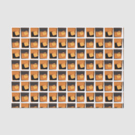 Weefselpapier - Whiskey Glass Gold en zwart Tissuepapier