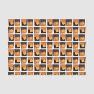 Weefselpapier - Whiskey Glass Gold en zwart Tissuepapier