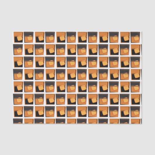 Weefselpapier - Whiskey Glass Gold en zwart Tissuepapier (Voorkant)