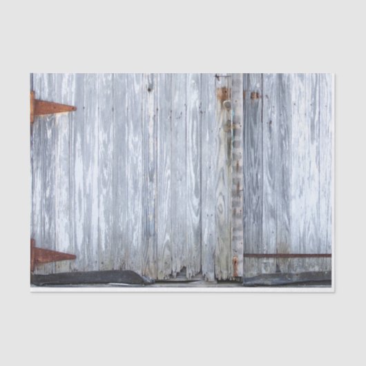 Weefselpapier wikkelen White Wash Wood Barn Door C Tissuepapier (Voorkant)