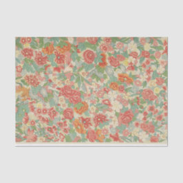 Weefselpapier William Morris Floral Sinaasappel Tissuepapier