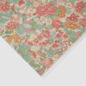 Weefselpapier William Morris Floral Sinaasappel Tissuepapier (Detail)