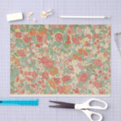 Weefselpapier William Morris Floral Sinaasappel Tissuepapier (Craft)