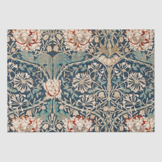 WEEFSELPAPIER : WILLIAM MORRIS : HONEYSUCKLE TISSUEPAPIER (Voorkant)
