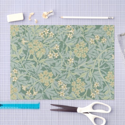 WEEFSELPAPIER : WILLIAM MORRIS : JASMINE 1896 TISSUEPAPIER (Craft)
