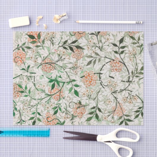 WEEFSELPAPIER : WILLIAM MORRIS : JASMINE TISSUEPAPIER (Craft)