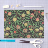 WEEFSELPAPIER : WILLIAM MORRIS : POMEGRANAAT TISSUEPAPIER (Craft)