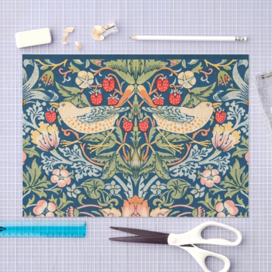 WEEFSELPAPIER : WILLIAM MORRIS : STRAWBERRY THIEVY TISSUEPAPIER (Craft)