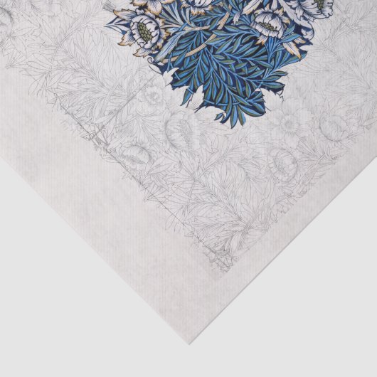 WEEFSELPAPIER : WILLIAM MORRIS : TULIP + WILLOW TISSUEPAPIER (Detail)