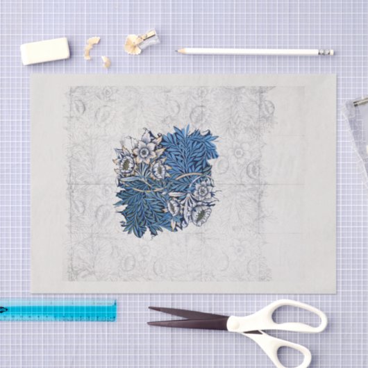 WEEFSELPAPIER : WILLIAM MORRIS : TULIP + WILLOW TISSUEPAPIER (Craft)