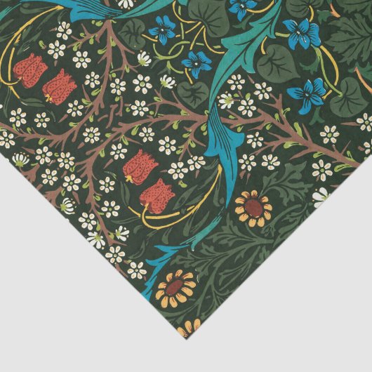 WEEFSELPAPIER : WILLIAM MORRIS : TULIPS TISSUEPAPIER (Detail)