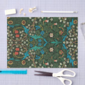 WEEFSELPAPIER : WILLIAM MORRIS : TULIPS TISSUEPAPIER (Craft)