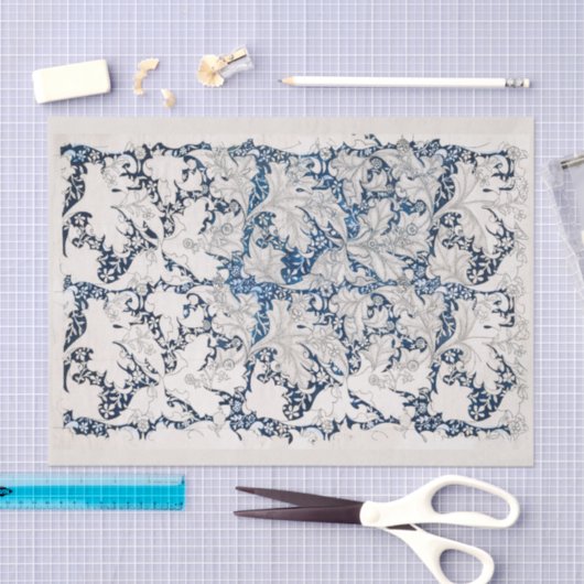 WEEFSELPAPIER : WILLIAM MORRIS :WALLFLOWER PATTERN TISSUEPAPIER (Craft)