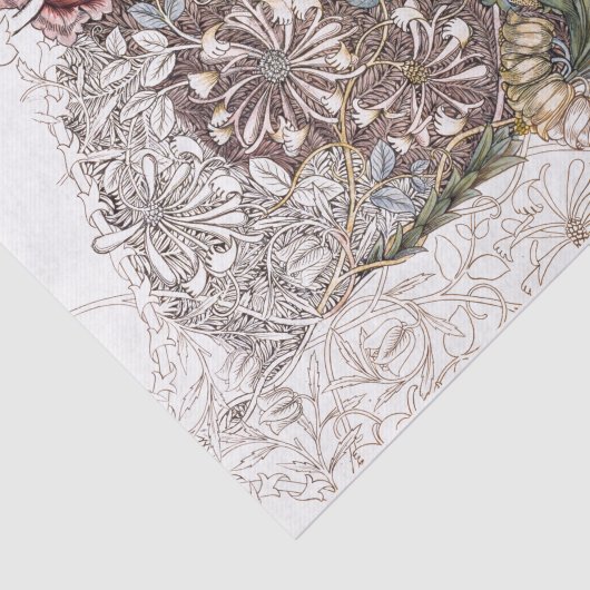WEEFSELPAPIER : WILLIAM MORRIS : WILD TULIP TISSUEPAPIER (Detail)