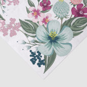 Weefselpapier Wrapping Tropische bloemen op wit Tissuepapier (Detail)