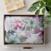 Weefselpapier Wrapping Tropische bloemen op wit Tissuepapier (Geschenk)