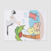 Weefselpapier Zadelbak Kat Dog Palm Beach Tissuepapier (Voorkant)