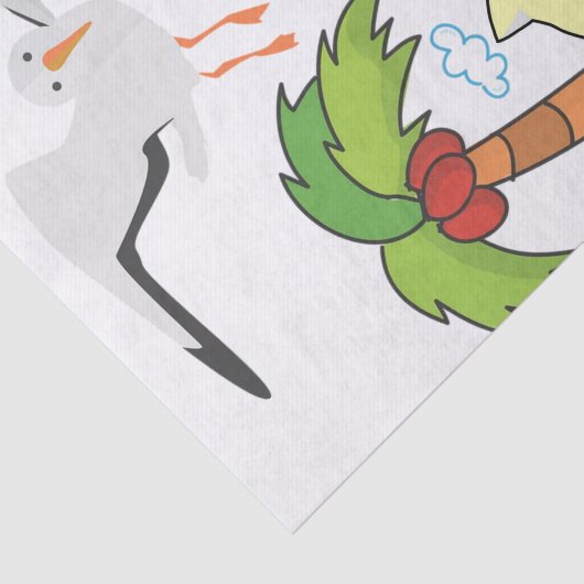 Weefselpapier Zadelbak Kat Dog Palm Beach Tissuepapier (Detail)