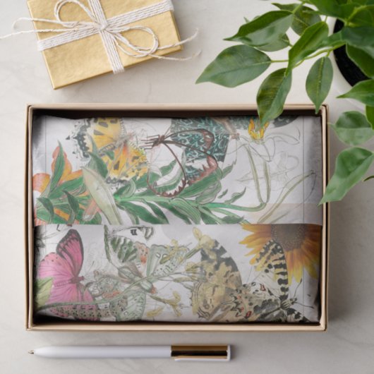 Weefselpapier - zonnebloem tissuepapier (Geschenk)