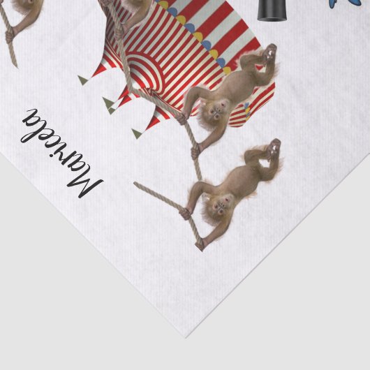 Weefselpapier Zoo Circus Clown Seal Eenden Tissuepapier (Detail)