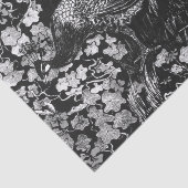 Weefselpapier, ZWART EN WITTE PEACOCK Tissuepapier (Detail)