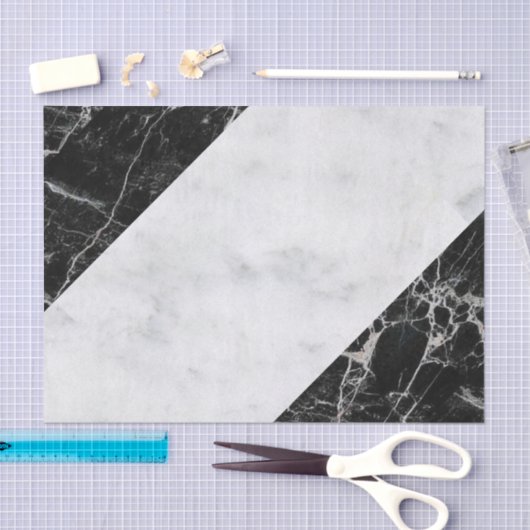 Weefselpapier, zwart-wit, marmer tissuepapier (Craft)