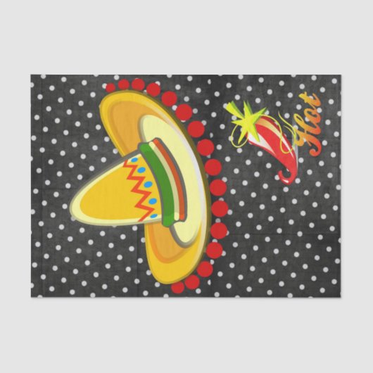 Weefselpapier zwart wit podium, een punt, hotpanne tissuepapier (Voorkant)