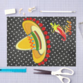 Weefselpapier zwart wit podium, een punt, hotpanne tissuepapier (Craft)