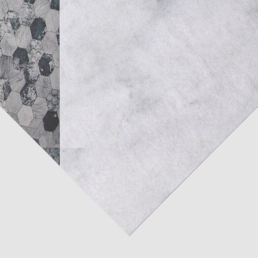 Weefselpapier zwarte witte marmer tissuepapier (Detail)