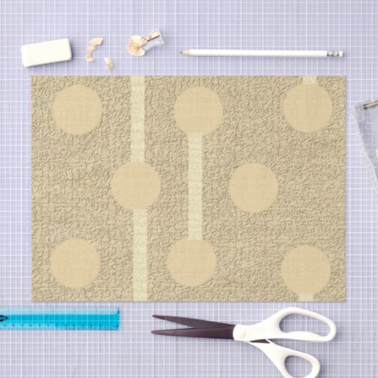 Weefselpapieren beige cirkels tissuepapier (Craft)