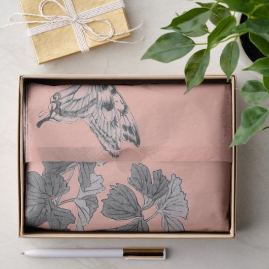Weefselpapieren BUTTERFLY JAPANESE AFDRUKKING Tissuepapier (Geschenk)