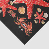 Weefselpapieren krabben Stapkelplanken Zwart Tissuepapier (Detail)