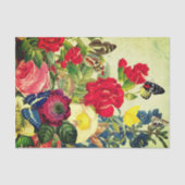 Weefselpapieren vlinders en -bloemen tissuepapier (Voorkant)