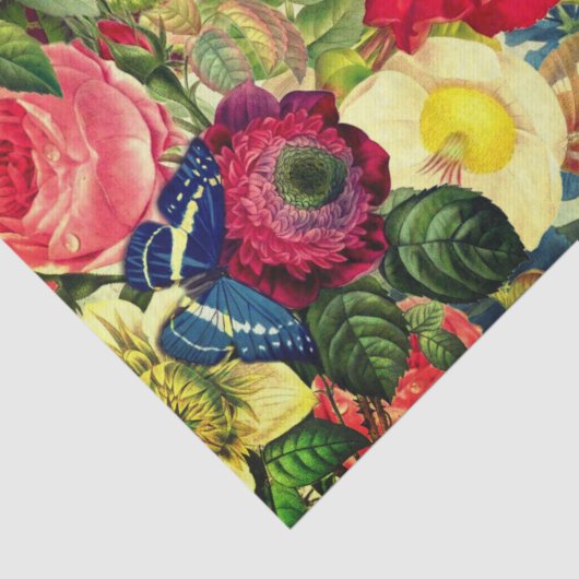 Weefselpapieren vlinders en -bloemen tissuepapier (Detail)