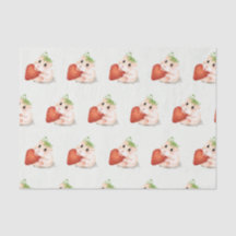 WeefselpapierHAMSTER MET STRAWBERRY