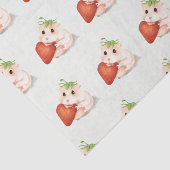 WeefselpapierHAMSTER MET STRAWBERRY Tissuepapier (Detail)