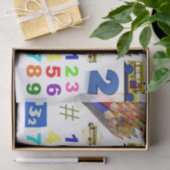 Weefselpapiernummers schoolbus tissuepapier (Geschenk)