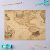 Weefselpapierontkoppeling -  kaart van de VS Tissuepapier (Craft)