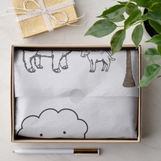 Weefselpapierpalm wolken tissuepapier (Geschenk)