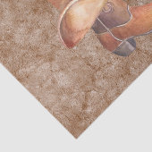 Weefselpapierset (2) Cowboy's Boot & Pet op verf Tissuepapier (Detail)